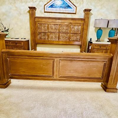 Furniture - King Size Bed Frame by Drexel Heritage - Bed Frame Only