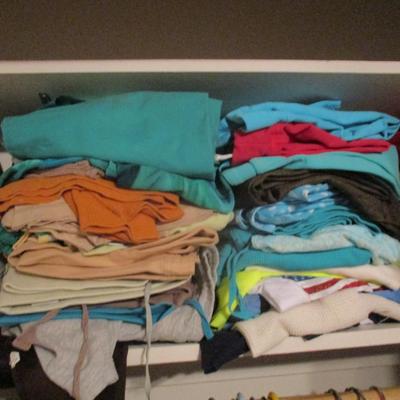 Variety Of Woman's Tee Shirts & Casual Shirts & Socks Sizes S To XL