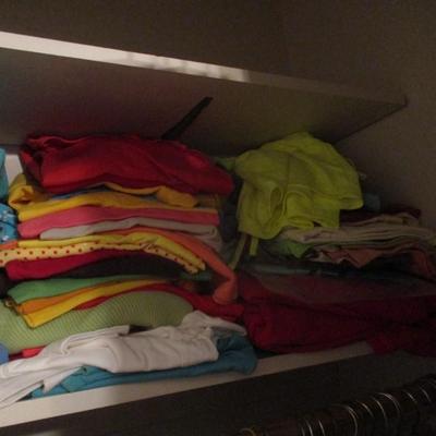 Variety Of Woman's Tee Shirts & Casual Shirts & Socks Sizes S To XL