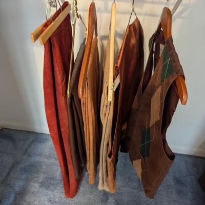 Woman's Suede & Leather Shirts & Pants & Vests Size M/L 12/14/16 Brands Include Evan Davies Lizsport