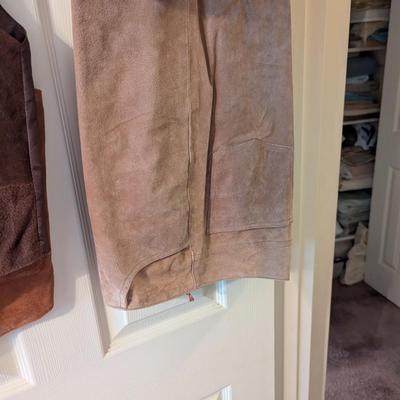 Woman's Suede & Leather Shirts & Pants & Vests Size M/L 12/14/16 Brands Include Evan Davies Lizsport