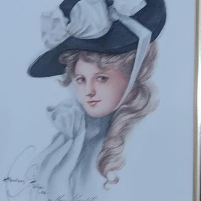 Framed Ceramic Tile- Hand Painted by Local Artist- Approx 13 1 /2" x 15 1/2"