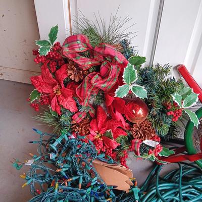 CHRISTMAS LIGHTS, EXTENSION CORDS, WREATHS AND MORE