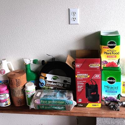 NEW SUBMERSIBLE UTILITY PUMP AND SOAKER HOSE PLUS OTHER YARD AND GARDEN NEEDS