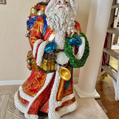 Christopher Radko - RARE - Large Santa - fiberglass 4' tall !!