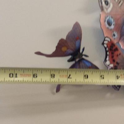 Enameled Wall Art- Butterfly Design- Approx 11 3/4" Tall, 9" Wide