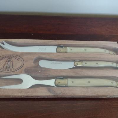 Laguiole France Three Piece Cheese Knife Set- New in Box