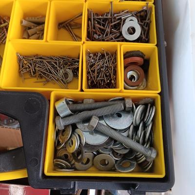 HARDWARE IN PORTABLE ORGANIZER PLUS EXTRA HARDWARE