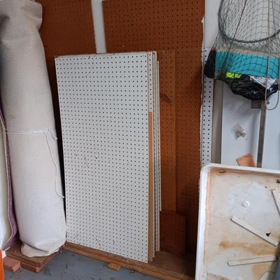SEVERAL PIECES OF PEG BOARD MOST ARE 24 X 48