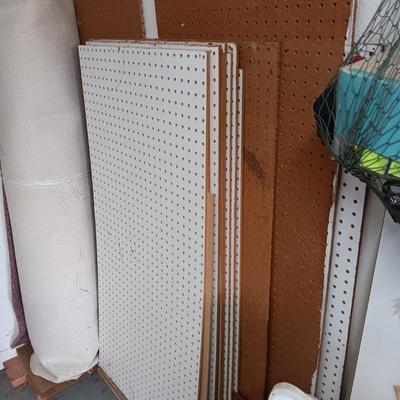 SEVERAL PIECES OF PEG BOARD MOST ARE 24 X 48