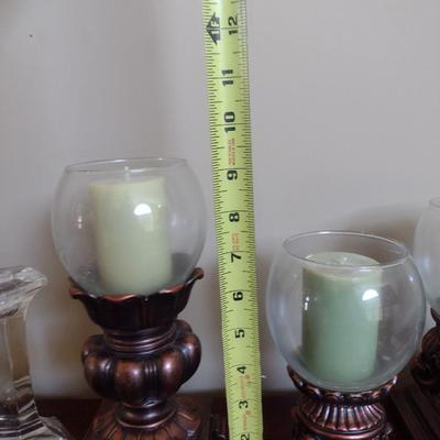 Collection of Candles and Candle Holders