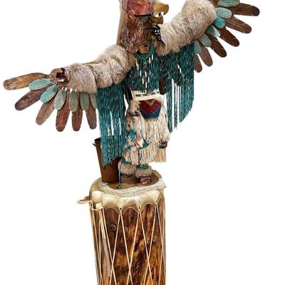 Art - Hallway - Native American XLarge Kachina on drum