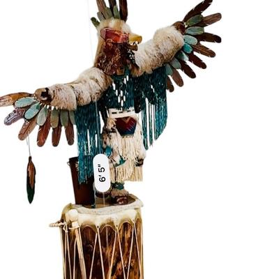 Art - Hallway - Native American XLarge Kachina on drum