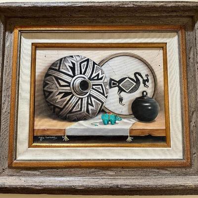 Art - Native American Painting by Millie Werfield + & drum