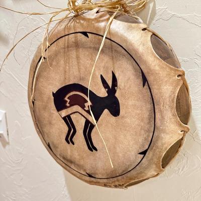 Art - Native American Painting by Millie Werfield + & drum