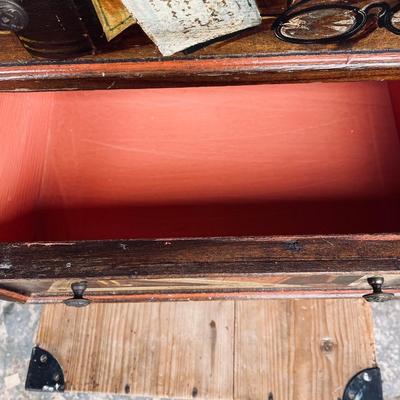 Italian Small 2-Drawer Painted Trompe L'oeil Chest