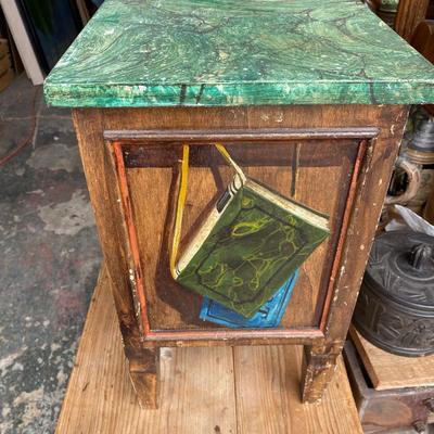 Italian Small 2-Drawer Painted Trompe L'oeil Chest
