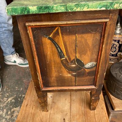 Italian Small 2-Drawer Painted Trompe L'oeil Chest