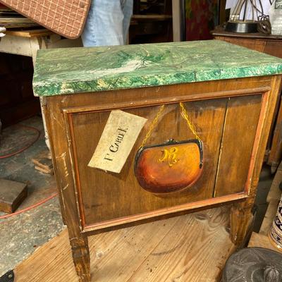 Italian Small 2-Drawer Painted Trompe L'oeil Chest