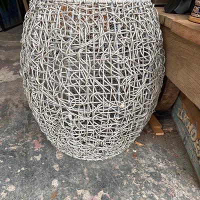 Spaghetti wrapped large Basket 16" high