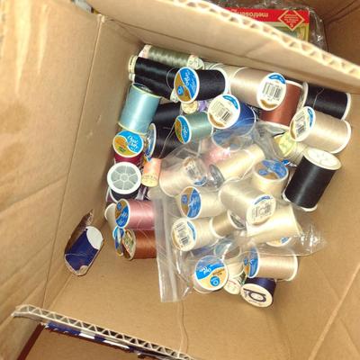 Large Collection of Thread and Sewing Goods- Includes Woolly Nylon