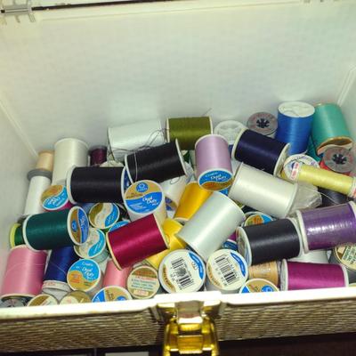 Vintage Sewing Box with Contents