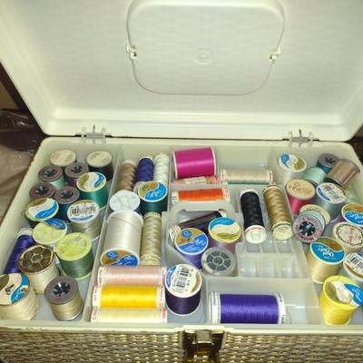 Vintage Sewing Box with Contents