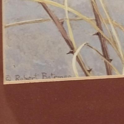 'Cardinal in the Snow' Print by Robert Bateman- Framed Under Glass- Approx 16" x 18 1/2"
