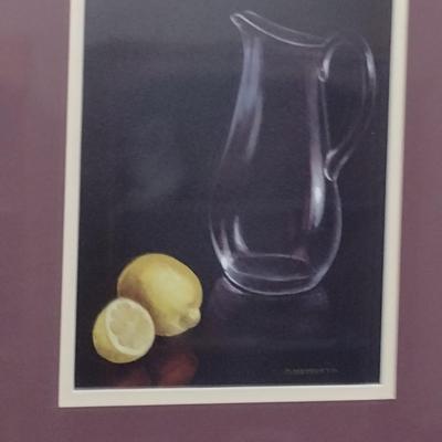 Painting by Local Artist- Framed Under Glass- Approx 16" x 17 1/4"