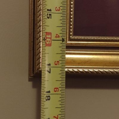 Painting by Local Artist- Framed Under Glass- Approx 16" x 17 1/4"