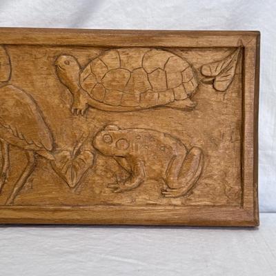 Marion Kaminkow Wood Carving Art "Pond Life" (LR-DZ)