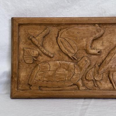 Marion Kaminkow Wood Carving Art "Pond Life" (LR-DZ)
