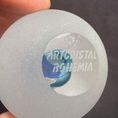 Artcristal Bohemia Thrice Handcut Glass Egg Paperweight (LR-DZ)