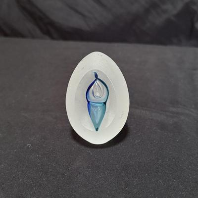Artcristal Bohemia Thrice Handcut Glass Egg Paperweight (LR-DZ)