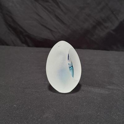 Artcristal Bohemia Thrice Handcut Glass Egg Paperweight (LR-DZ)