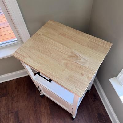 Rolling Kitchen Island w/ Single Door Cabinet (K-DZ)