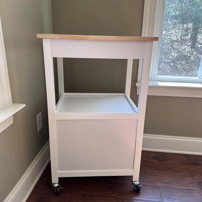 Rolling Kitchen Island w/ Single Door Cabinet (K-DZ)