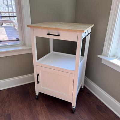 Rolling Kitchen Island w/ Single Door Cabinet (K-DZ)
