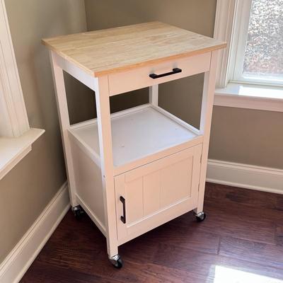 Rolling Kitchen Island w/ Single Door Cabinet (K-DZ)