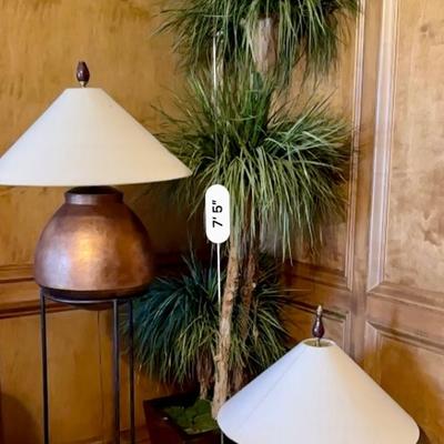 Decor - Family Room - Pair of Lamps & large faux tree