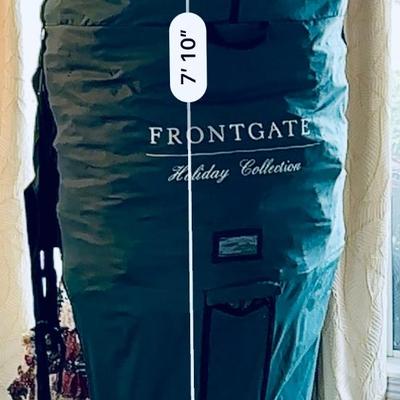 Decor - Living Room - Front Gate 8 ft Christmas Tree. - w/ rolling stand & bag - non working lights