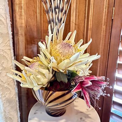 Decor - Family Room - Plant Stand & faux plant