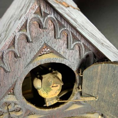 LOT 226: Antique Mechanical Mantel Cuckoo Clock