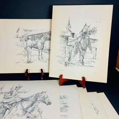 LOT 228: Collection of 11 Different Tony Oswald Equestrian Prints