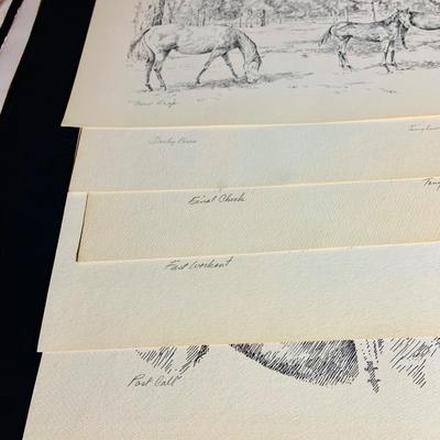 LOT 228: Collection of 11 Different Tony Oswald Equestrian Prints