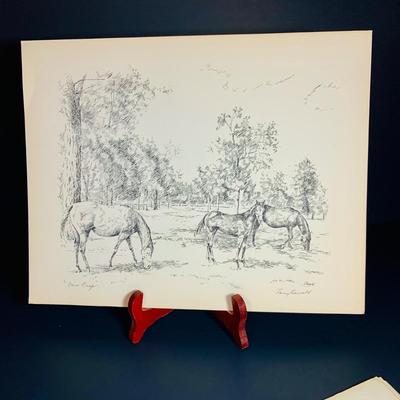 LOT 229: Collection of 11 Different Tony Oswald Equestrian Prints