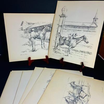 LOT 229: Collection of 11 Different Tony Oswald Equestrian Prints