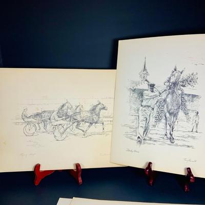 LOT 229: Collection of 11 Different Tony Oswald Equestrian Prints