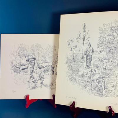 LOT 230: Collection of 12 Tony Oswald Scenic Riverboat and Sportsman Themed Prints