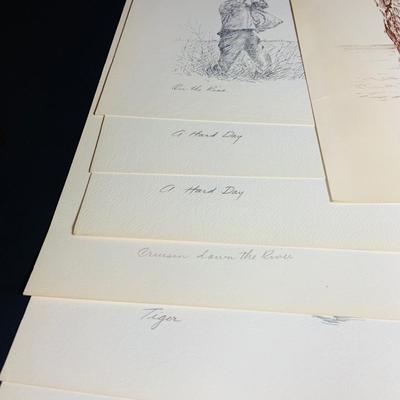 LOT 230: Collection of 12 Tony Oswald Scenic Riverboat and Sportsman Themed Prints